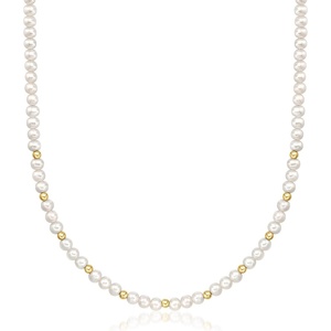 image:imagePure Collection by RossSimons 45mm Cultured Pearl and 3mm 14kt Yellow Gold Bead Necklace18 Inches