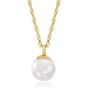 image:imagePure Collection by RossSimons 555mm Cultured Pearl Pendant Necklace in 14kt Yellow Gold 16 inches