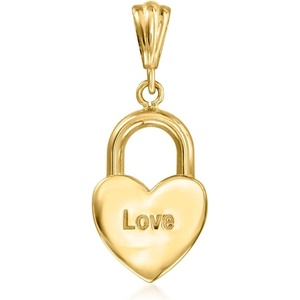 image:imagePure Collection by RossSimons Italian 10kt Yellow Gold Love Heart Lock Pendant