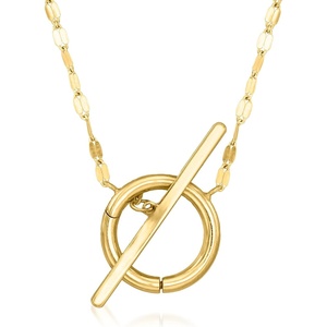 image:imagePure Collection by RossSimons Italian 14kt Yellow Gold CharmCompatible LumachinaChain Toggle NecklaceNo Gemstone