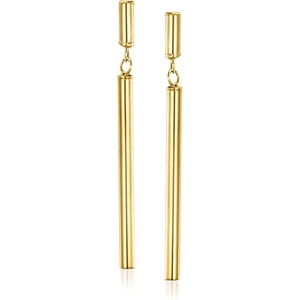 image:imagePure Collection by RossSimons Italian 14kt Yellow Gold CylinderLink Drop Earrings