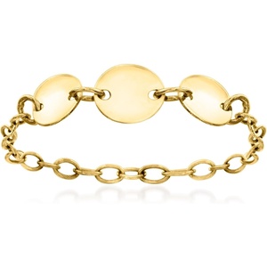 image:imagePure Collection by RossSimons Italian 14kt Yellow Gold Disc CableChain RingNo Gemstone
