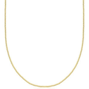 image:imagePure Collection by RossSimons Italian 2mm 14kt Yellow Gold Bead Necklace 16 inches