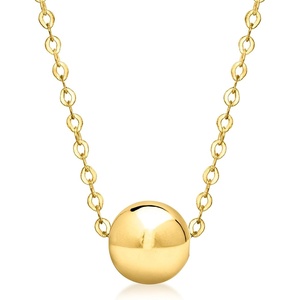 image:imagePure Collection by RossSimons Italian 6mm 14kt Yellow Gold Bead NecklaceNo Gemstone