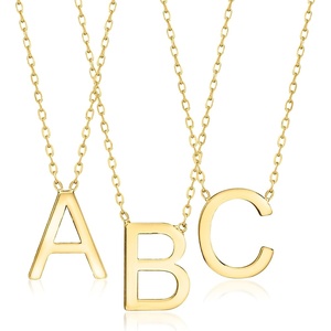image:imagePure Collection by RossSimons N  Italian 14kt Yellow Gold Initial Necklace 16 inches