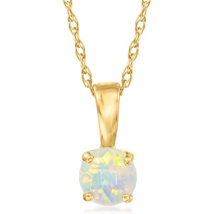 image:imagePure Collection by RossSimons Opal Pendant Necklace in 14kt Yellow GoldWhite