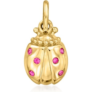 image:imagePure Collection by RossSimons Ruby Ladybug Charm in 14kt Yellow Gold