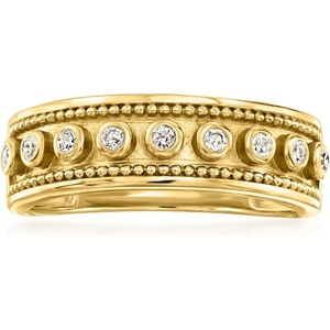 image:imageRossSimons 010 ct tw Diamond EtruscanStyle Ring in 14kt Yellow GoldDiamond