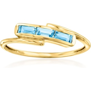image:imageRossSimons 030 ct tw Swiss Blue Topaz Ring in 10kt Yellow GoldTopaz