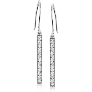 image:imageRossSimons 040 ct tw LabGrown Diamond Linear Drop Earrings in Sterling Silver