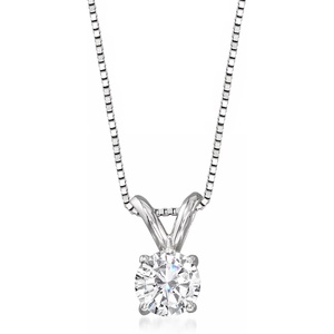 image:imageRossSimons 050 Carat Diamond Solitaire Necklace in 14kt White Gold 18 inches