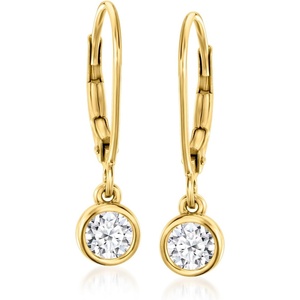 image:imageRossSimons 050 ct tw LabGrown Diamond Drop Earrings in 18kt Gold Over Sterling