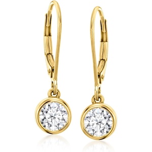 image:imageRossSimons 100 ct tw LabGrown Diamond Drop Earrings in 18kt Gold Over Sterling