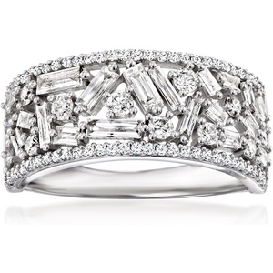 image:imageRossSimons 100 ct tw Round and Baguette Diamond Ring in 14kt White GoldDiamond