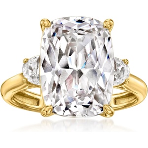 image:imageRossSimons 1030 ct tw CZ Ring in 18kt Gold Over SterlingCubic Zirconia