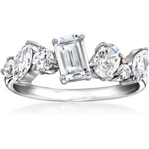 image:imageRossSimons 120 ct tw MultiShaped CZ Ring in Sterling SilverCubic Zirconia