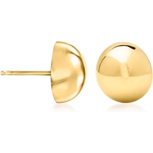 image:imageRossSimons 14kt Yellow Gold Domed Button Earrings