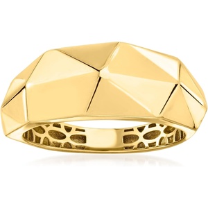 image:imageRossSimons 14kt Yellow Gold Faceted RingNo Gemstone