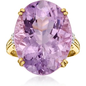 image:imageRossSimons 1600 Carat Amethyst Ring With Diamonds in 14kt Yellow GoldAmethyst