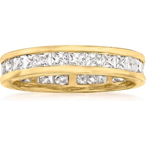 image:imageRossSimons 180 ct tw CZ Eternity Band in 18kt Yellow Gold Over Sterling SilverCubic Zirconia
