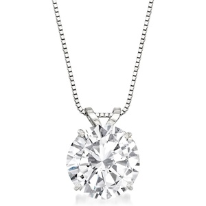 image:imageRossSimons 300 Carat CZ Solitaire Necklace in 14kt White GoldCubic Zirconia