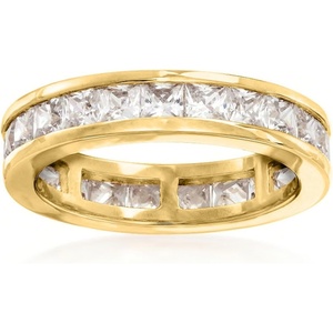 image:imageRossSimons 300 ct tw CZ Eternity Band in 18kt Yellow Gold Over Sterling SilverCubic Zirconia