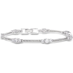 image:imageRossSimons 330 ct tw CZ Station Bracelet in Sterling SilverCubic Zirconia