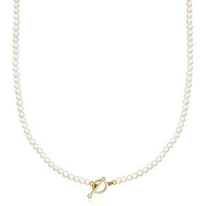image:imageRossSimons 354mm Cultured Pearl CharmCompatible Toggle Necklace in 18kt Gold Over SterlingNo Gemstone