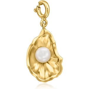 image:imageRossSimons 555mm Cultured Pearl Oyster Shell Charm in 18kt Gold Over Sterling