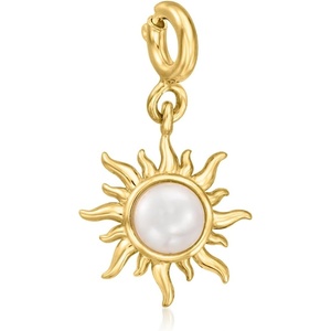 image:imageRossSimons 555mm Cultured Pearl Sun Charm in 18kt Gold Over Sterling