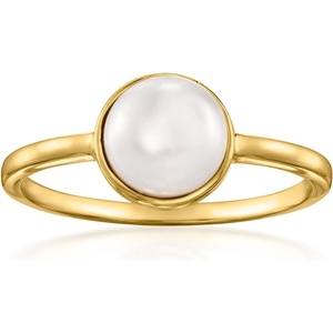 image:imageRossSimons 657mm Cultured Pearl Ring in 18kt Gold Over Sterling