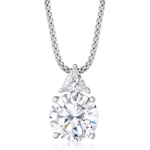 image:imageRossSimons 675 ct tw CZ Pendant Necklace in Sterling SilverCubic Zirconia