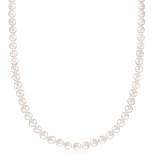 image:imageRossSimons 78mm Cultured Pearl Necklace With 14kt Yellow GoldNo Gemstone