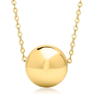 image:imageRossSimons Italian 14kt Yellow Gold Bead Necklace 18 inches