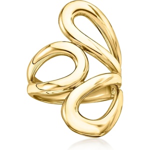 image:imageRossSimons Italian 18kt Gold Over Sterling Abstract Floral RingNo Gemstone