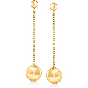 image:imageRossSimons Italian 18kt Gold Over Sterling Bead Drop Earrings
