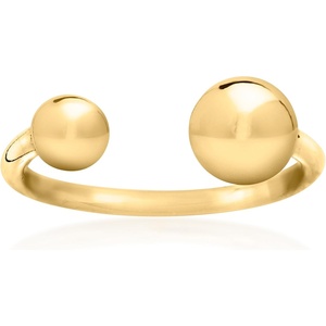 image:imageRossSimons Italian 18kt Gold Over Sterling OpenSpace Bead RingNo Gemstone