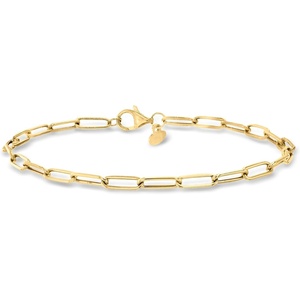 image:imageRossSimons Italian 18kt Yellow Gold Paper Clip Link Braceletno gemstone