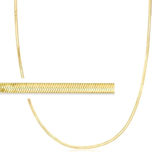 image:imageRossSimons Italian 2mm 18kt Gold Over Sterling Herringbone NecklaceNo Gemstone