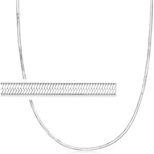 image:imageRossSimons Italian 2mm Sterling Silver Herringbone NecklaceNo Gemstone