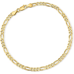 image:imageRossSimons Italian 35mm 18kt Gold Over Sterling FigaroLink Anklet 10 inches
