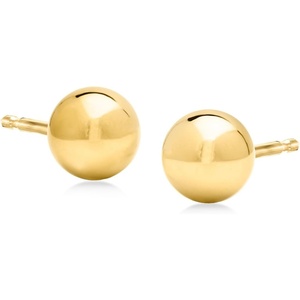 image:imageRossSimons Italian 6mm 10kt Yellow Gold Ball Stud Earrings