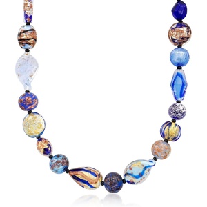 image:imageRossSimons Italian Multicolored Murano Glass Bead Necklace in 18kt Gold Over Sterling180 Inches