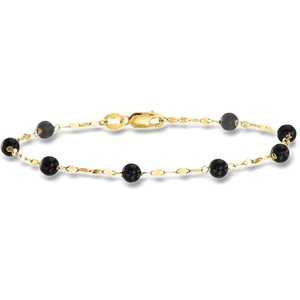 image:imageRossSimons Italian Onyx Bead Station Bracelet in 18kt Yellow GoldOnyx