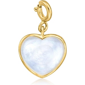 image:imageRossSimons MotherOfPearl Heart Charm in 18kt Gold Over Sterling