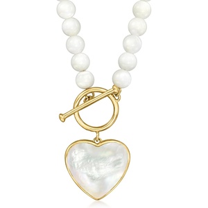 image:imageRossSimons MotherOfPearl Heart Toggle Necklace in 18kt Gold Over Sterlingmother of pearl