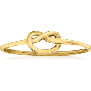 image:imageRossSimons Pure Collection Italian 14kt Yellow Gold Love Knot Ring Size 8