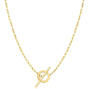 image:imageRossSimons Pure Collection Italian 14kt Yellow Gold LumachinaChain Toggle Necklace 20 inches