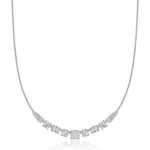 image:imageRossSimons RhodiumPlated Necklace With 1000 ct tw Czs 18 inches