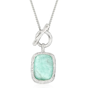 image:imageRossSimons Roman Glass Toggle Necklace in Sterling SilverNo Gemstone